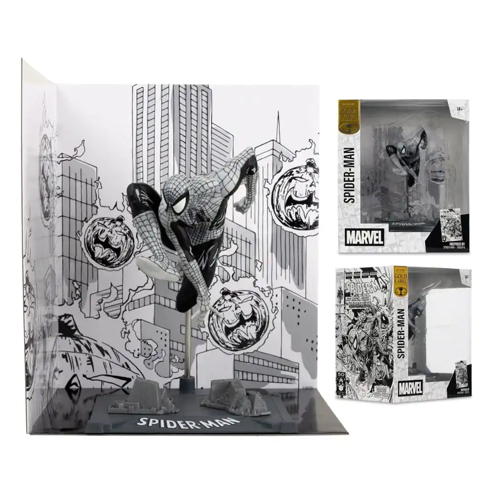 Marvel Collection PVC-Statue 1/10 Spider-Man (Spider-Man #6)(Line Art)(Gold Label) 10 cm Produktfoto