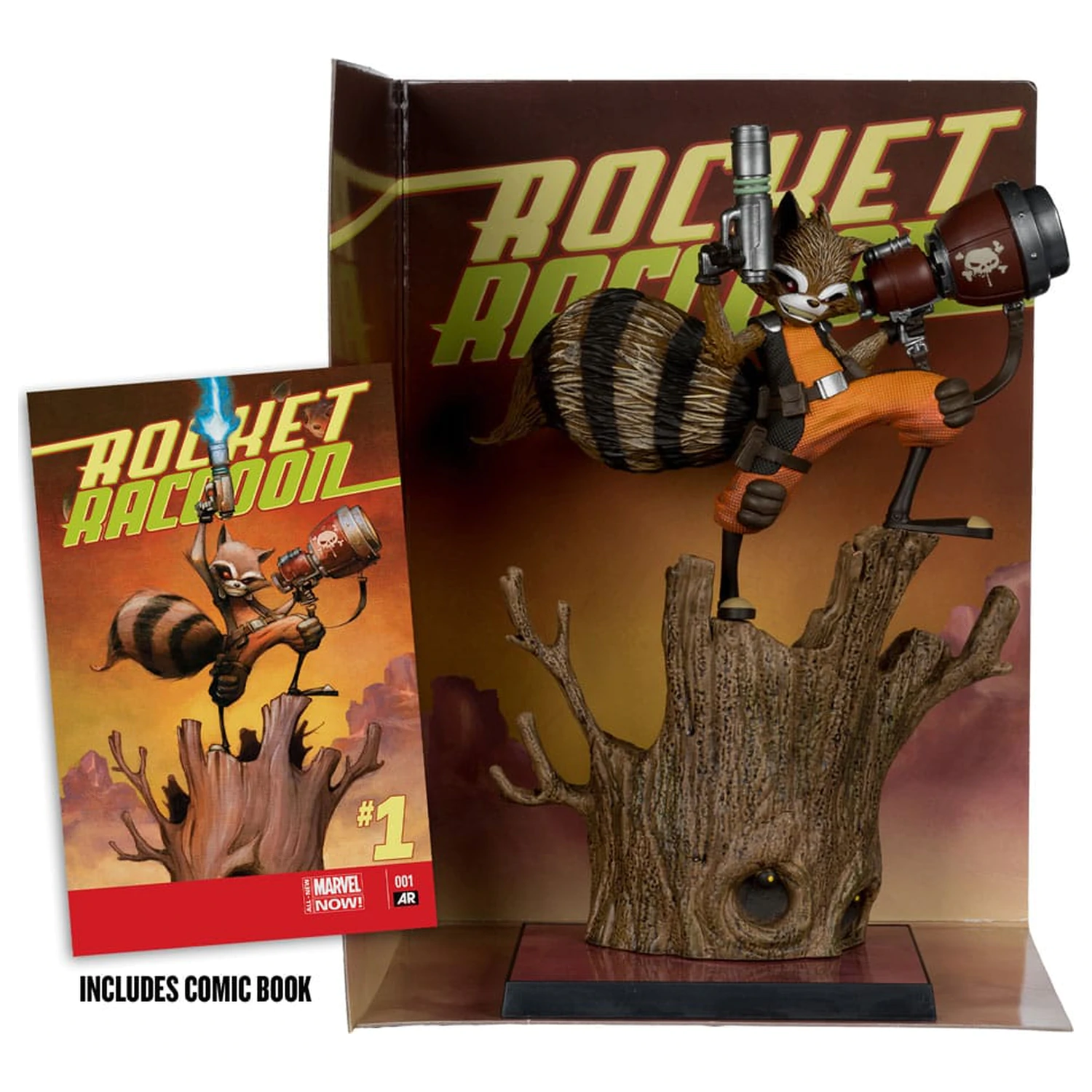 Marvel Collection PVC Statue 1/6 Rocket Raccoon (Rocket Raccoon: A Chasing Tale #1) 18 cm Produktfoto