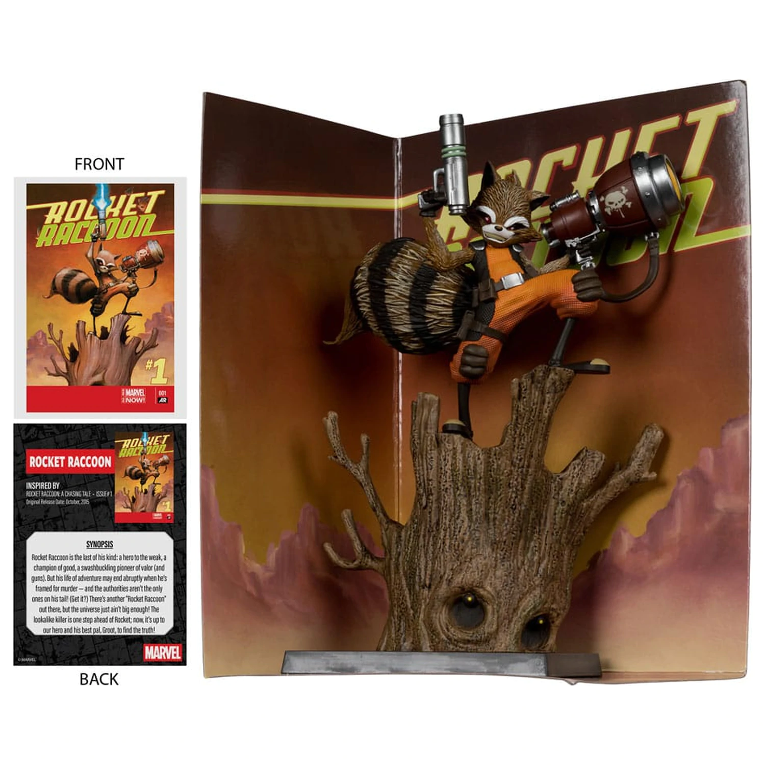 Marvel Collection PVC Statue 1/6 Rocket Raccoon (Rocket Raccoon: A Chasing Tale #1) 18 cm Produktfoto