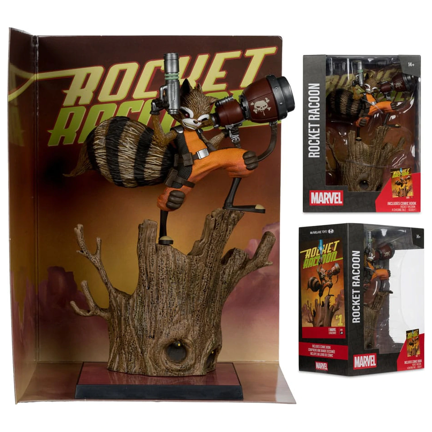 Marvel Collection PVC Statue 1/6 Rocket Raccoon (Rocket Raccoon: A Chasing Tale #1) 18 cm Produktfoto