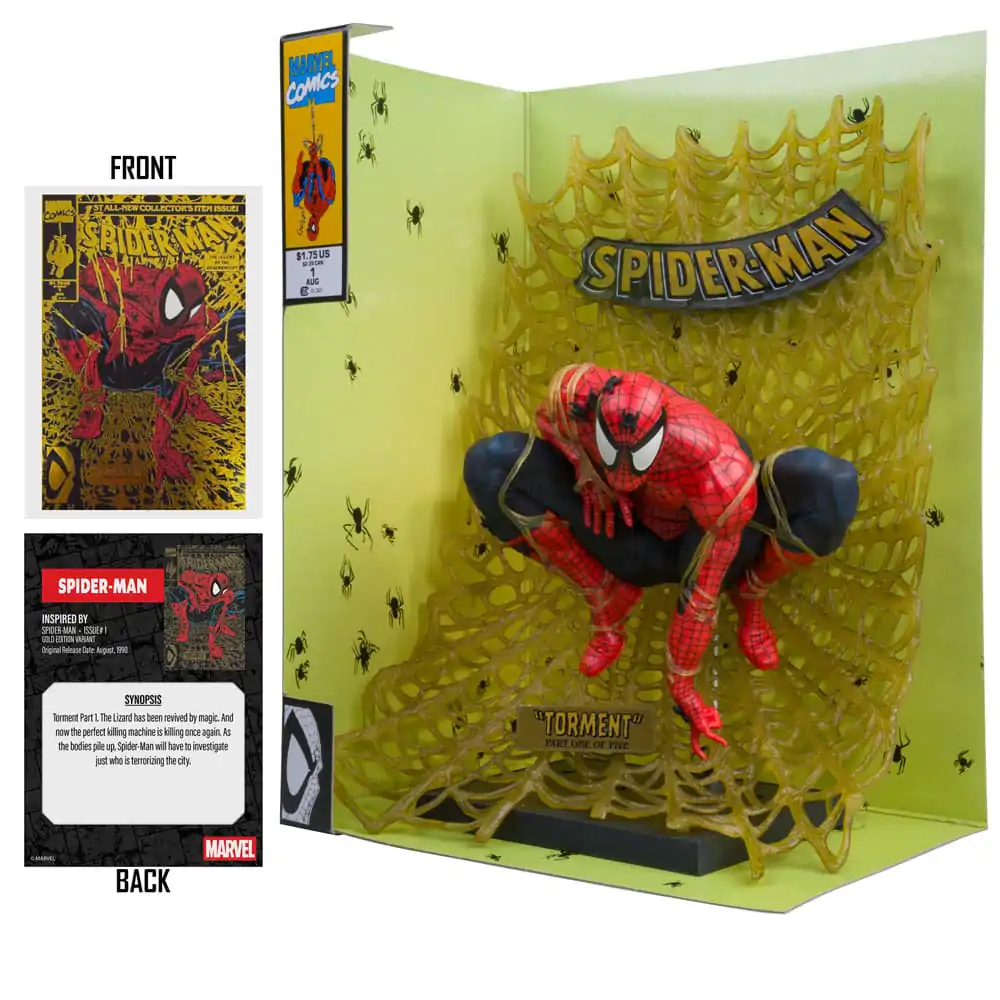 Marvel Collection PVC Statue 1/6 Spider-Man (Spider-Man # 1) (Gold Edition) (Gold Label) 15 cm Produktfoto