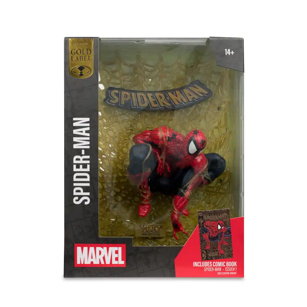Marvel Collection PVC Statue 1/6 Spider-Man (Spider-Man # 1) (Gold Edition) (Gold Label) 15 cm Produktfoto