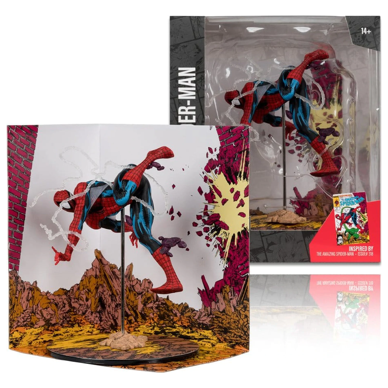 Marvel Collection PVC Figur 1/10 Spider-Man (The Amazing Spider-Man #318) 17 cm Produktfoto