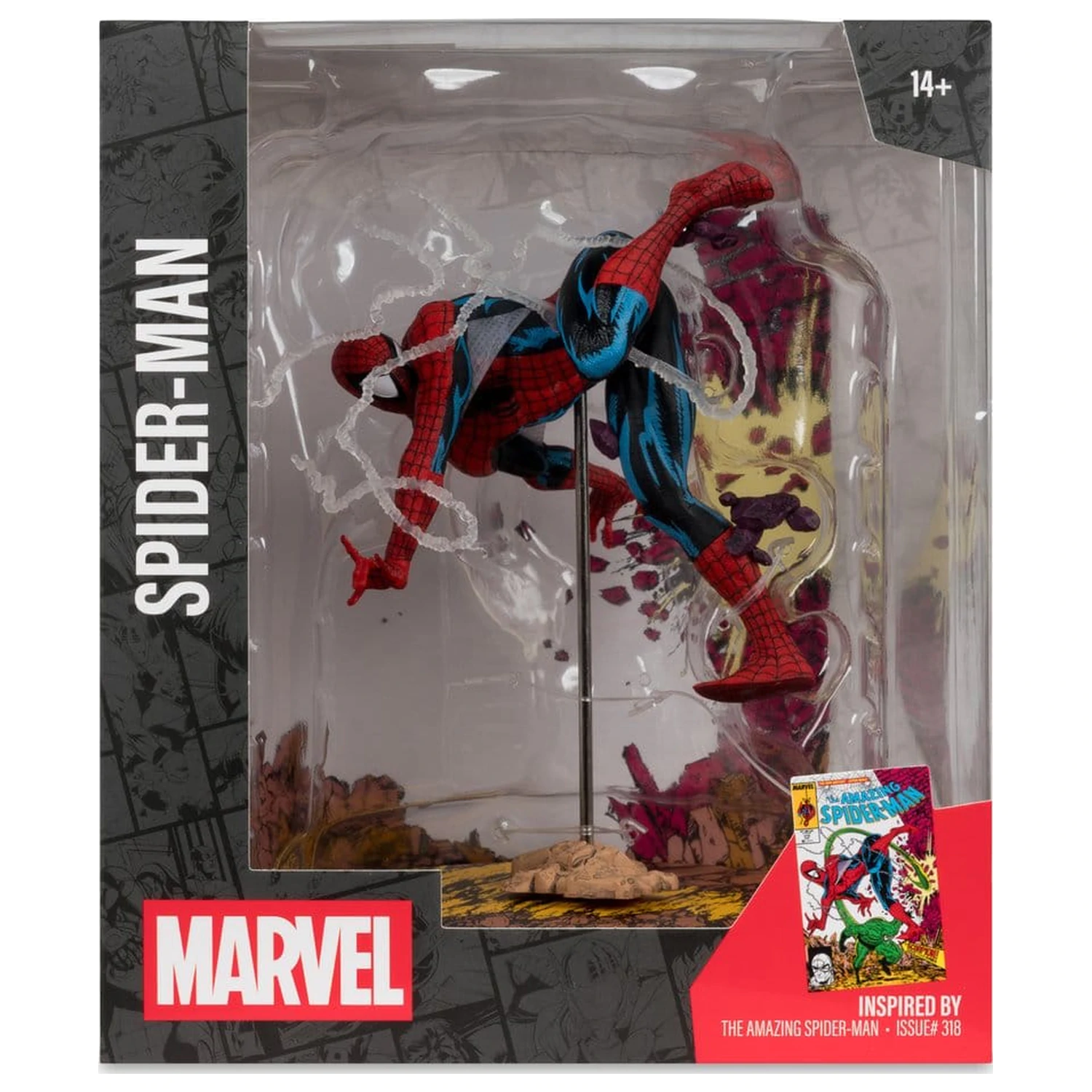 Marvel Collection PVC Figur 1/10 Spider-Man (The Amazing Spider-Man #318) 17 cm Produktfoto