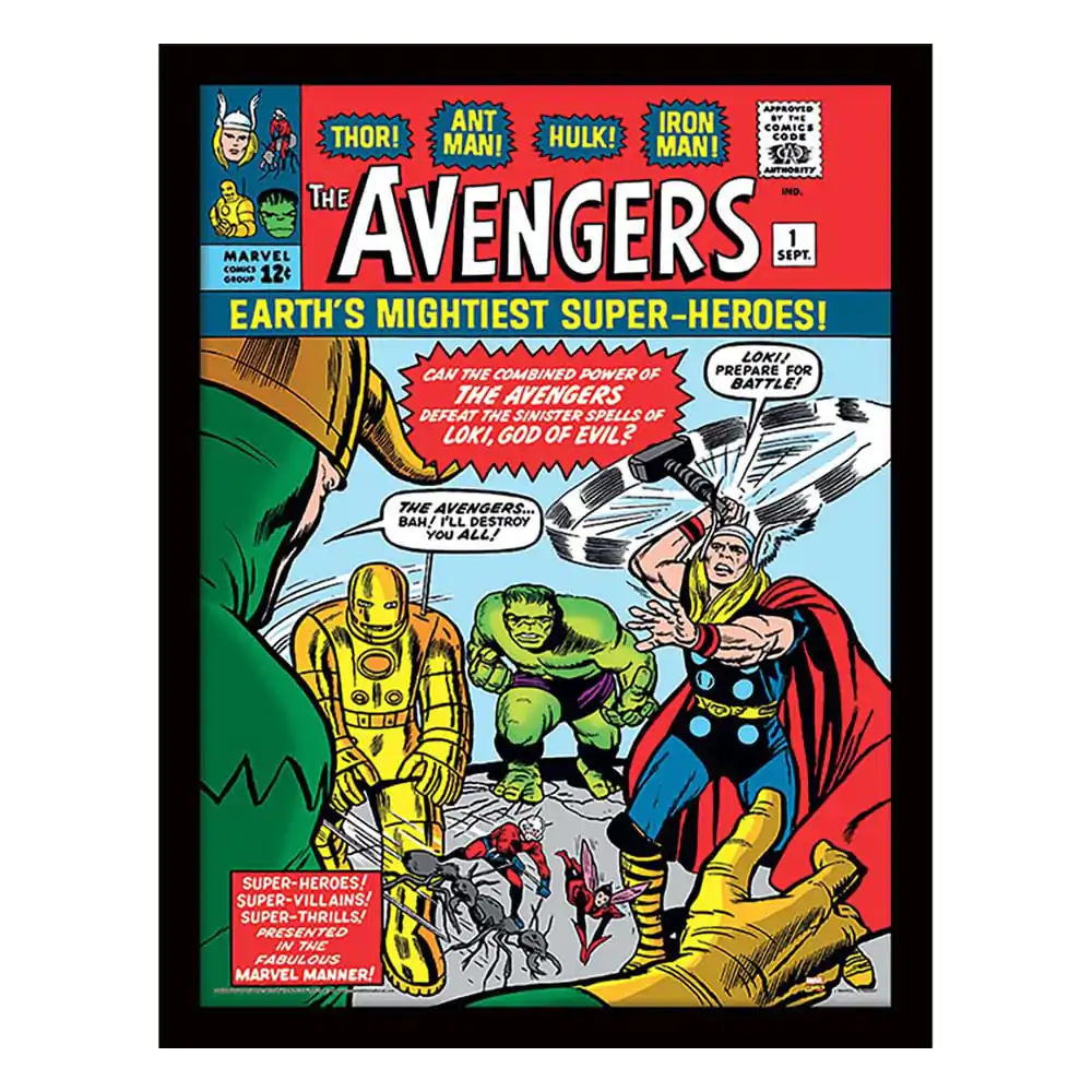 Marvel Collector Print Poster im Rahmen Avengers vs. Loki Comic termékfotó