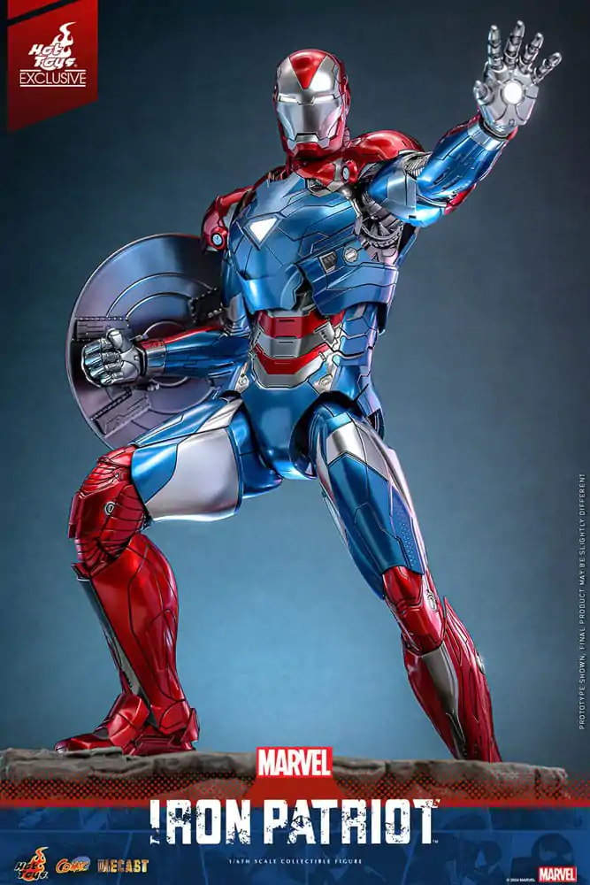 Marvel Comic Diecast Masterpiece Actionfigur 1/6 Iron Patriot Hot Toys Exclusive 32 cm Produktfoto