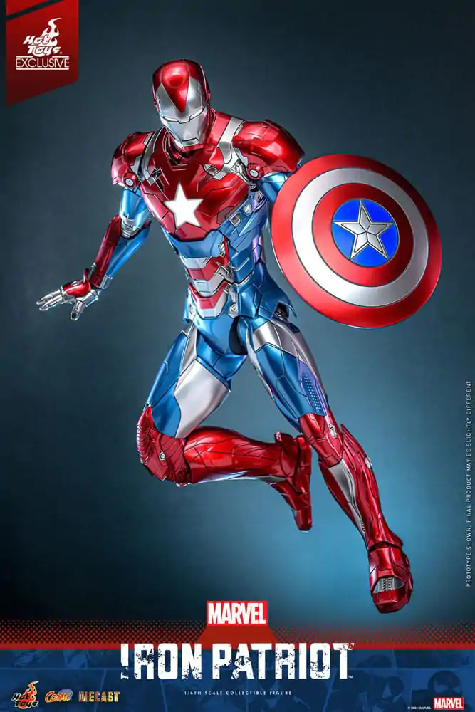 Marvel Comic Diecast Masterpiece Actionfigur 1/6 Iron Patriot Hot Toys Exclusive 32 cm Produktfoto