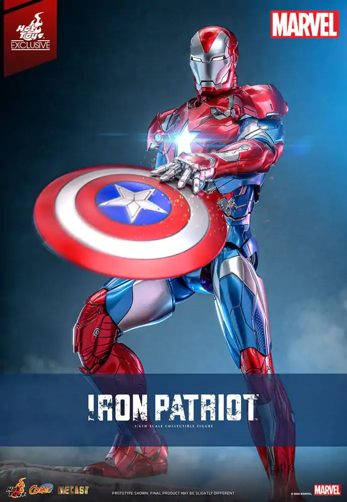 Marvel Comic Diecast Masterpiece Actionfigur 1/6 Iron Patriot Hot Toys Exclusive 32 cm Produktfoto