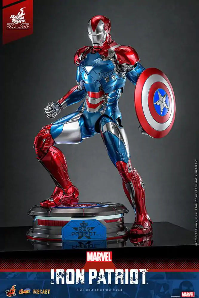 Marvel Comic Diecast Masterpiece Actionfigur 1/6 Iron Patriot Hot Toys Exclusive 32 cm Produktfoto