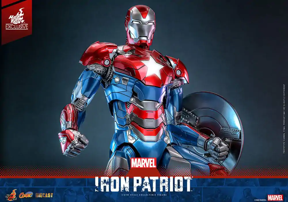 Marvel Comic Diecast Masterpiece Actionfigur 1/6 Iron Patriot Hot Toys Exclusive 32 cm Produktfoto