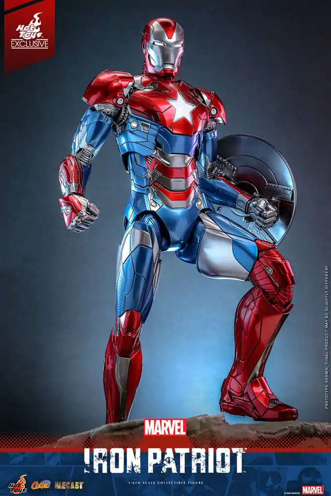 Marvel Comic Diecast Masterpiece Actionfigur 1/6 Iron Patriot Hot Toys Exclusive 32 cm Produktfoto