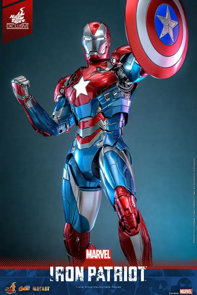 Marvel Comic Diecast Masterpiece Actionfigur 1/6 Iron Patriot Hot Toys Exclusive 32 cm Produktfoto