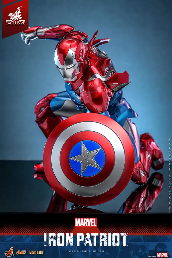 Marvel Comic Diecast Masterpiece Actionfigur 1/6 Iron Patriot Hot Toys Exclusive 32 cm Produktfoto