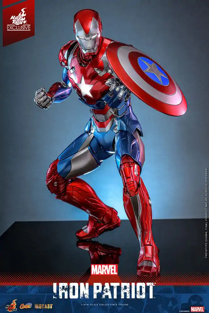 Marvel Comic Diecast Masterpiece Actionfigur 1/6 Iron Patriot Hot Toys Exclusive 32 cm Produktfoto