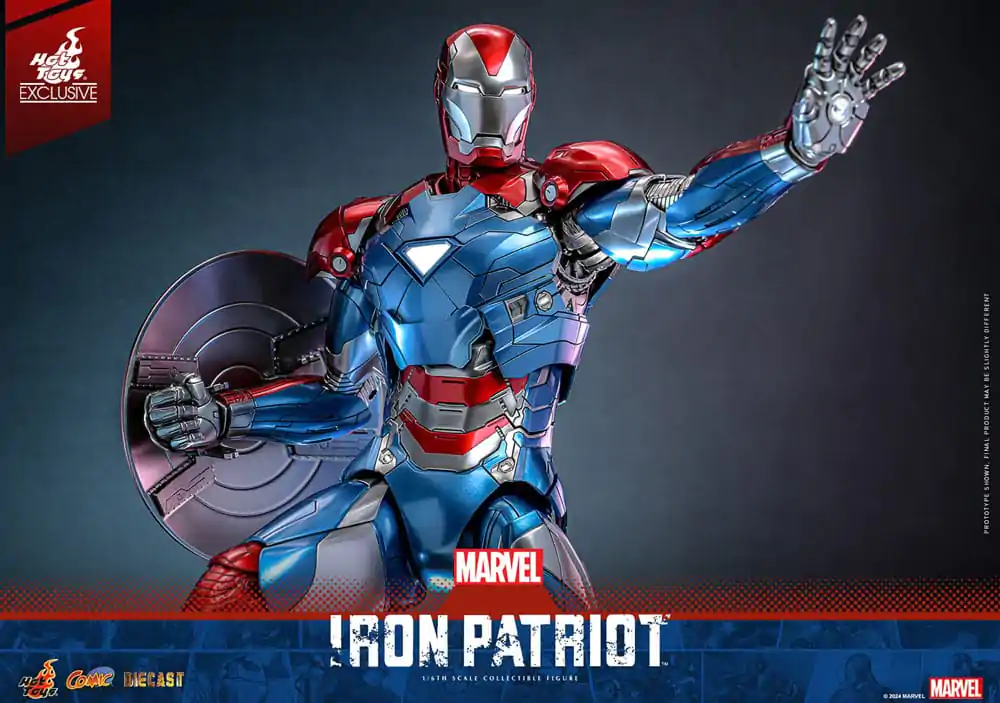 Marvel Comic Diecast Masterpiece Actionfigur 1/6 Iron Patriot Hot Toys Exclusive 32 cm Produktfoto