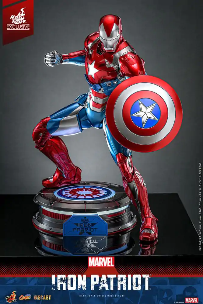 Marvel Comic Diecast Masterpiece Actionfigur 1/6 Iron Patriot Hot Toys Exclusive 32 cm Produktfoto