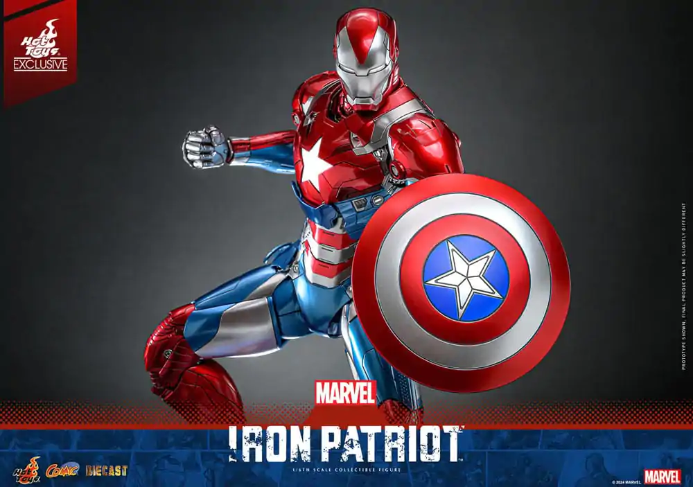 Marvel Comic Diecast Masterpiece Actionfigur 1/6 Iron Patriot Hot Toys Exclusive 32 cm Produktfoto