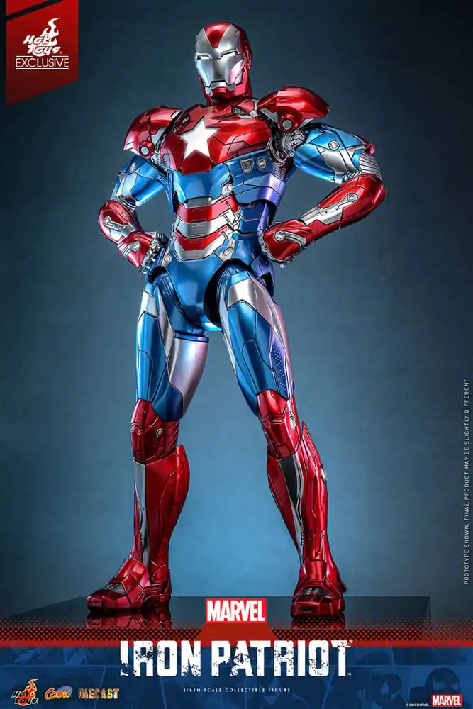 Marvel Comic Diecast Masterpiece Actionfigur 1/6 Iron Patriot Hot Toys Exclusive 32 cm Produktfoto