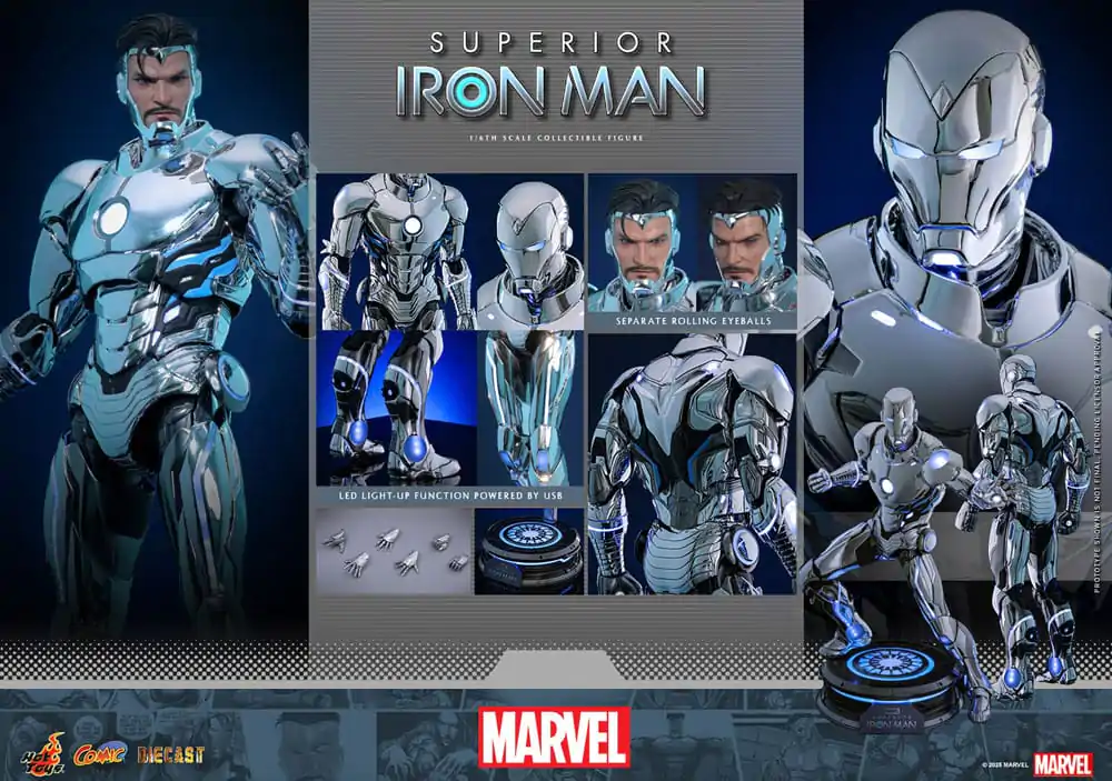 Marvel Comic Diecast Masterpiece Action-Figur 1/6 Superior Iron Man 32 cm Produktfoto
