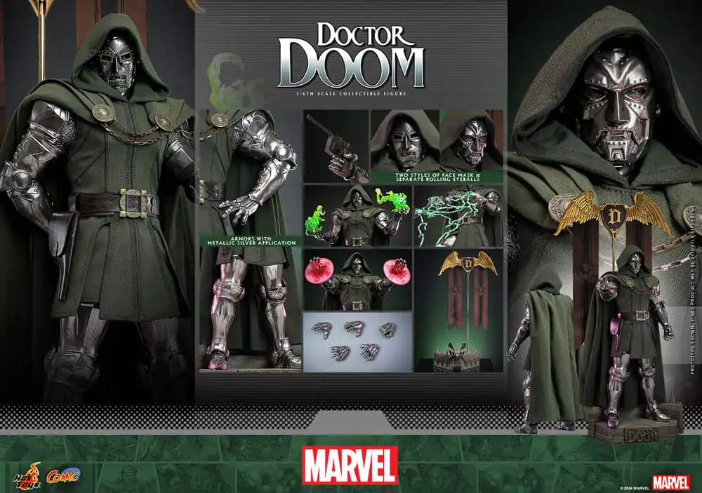 Marvel Comic Masterpiece Actionfigur 1/6 Doctor Doom 33 cm termékfotó