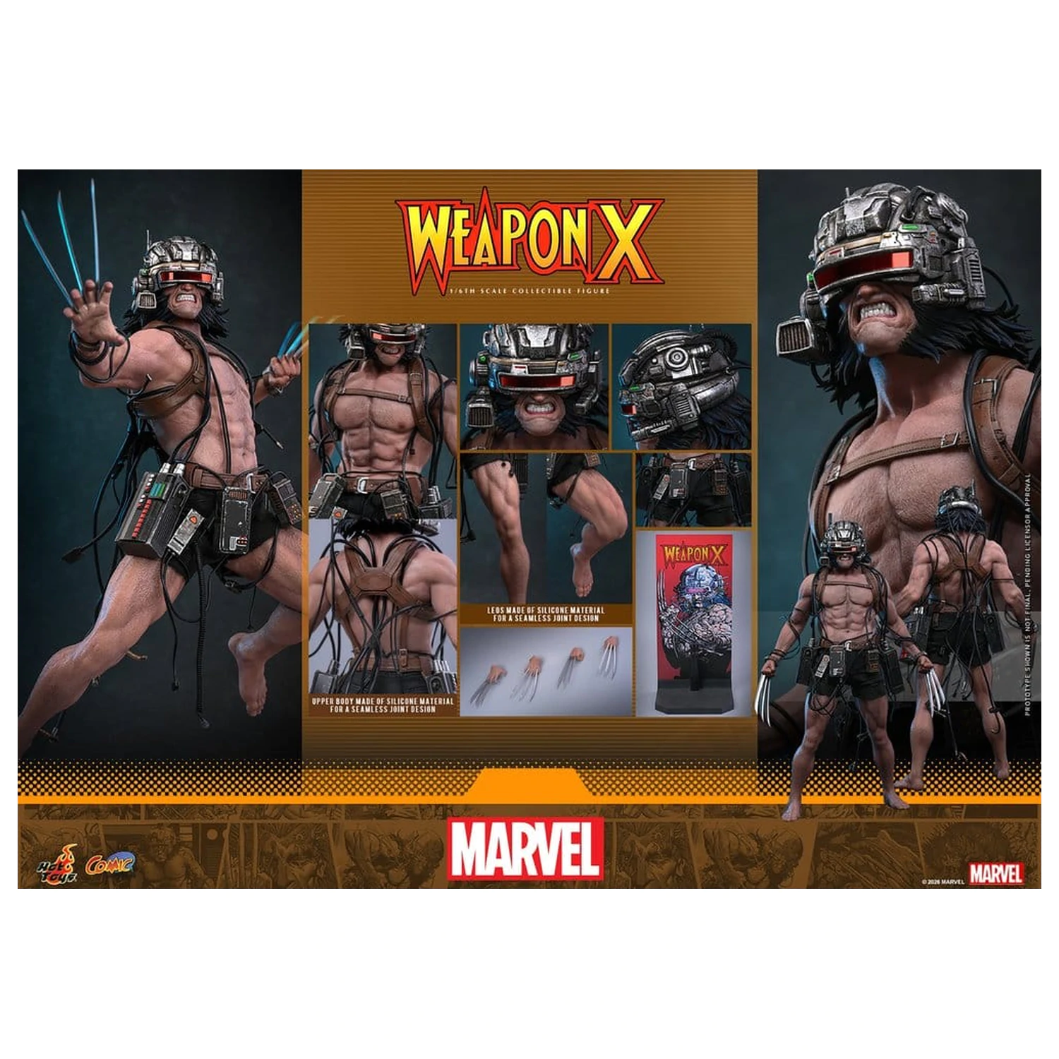 Marvel Comic Meisterwerk Action Figur 1/6 Weapon X 31 cm Produktfoto