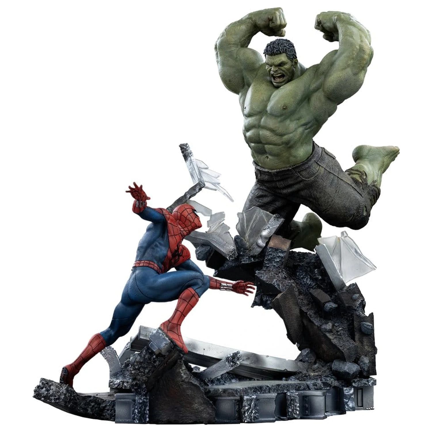 Marvel Comics Art Scale Statue 1/10 Spider-Man vs Hulk 38 cm Produktfoto