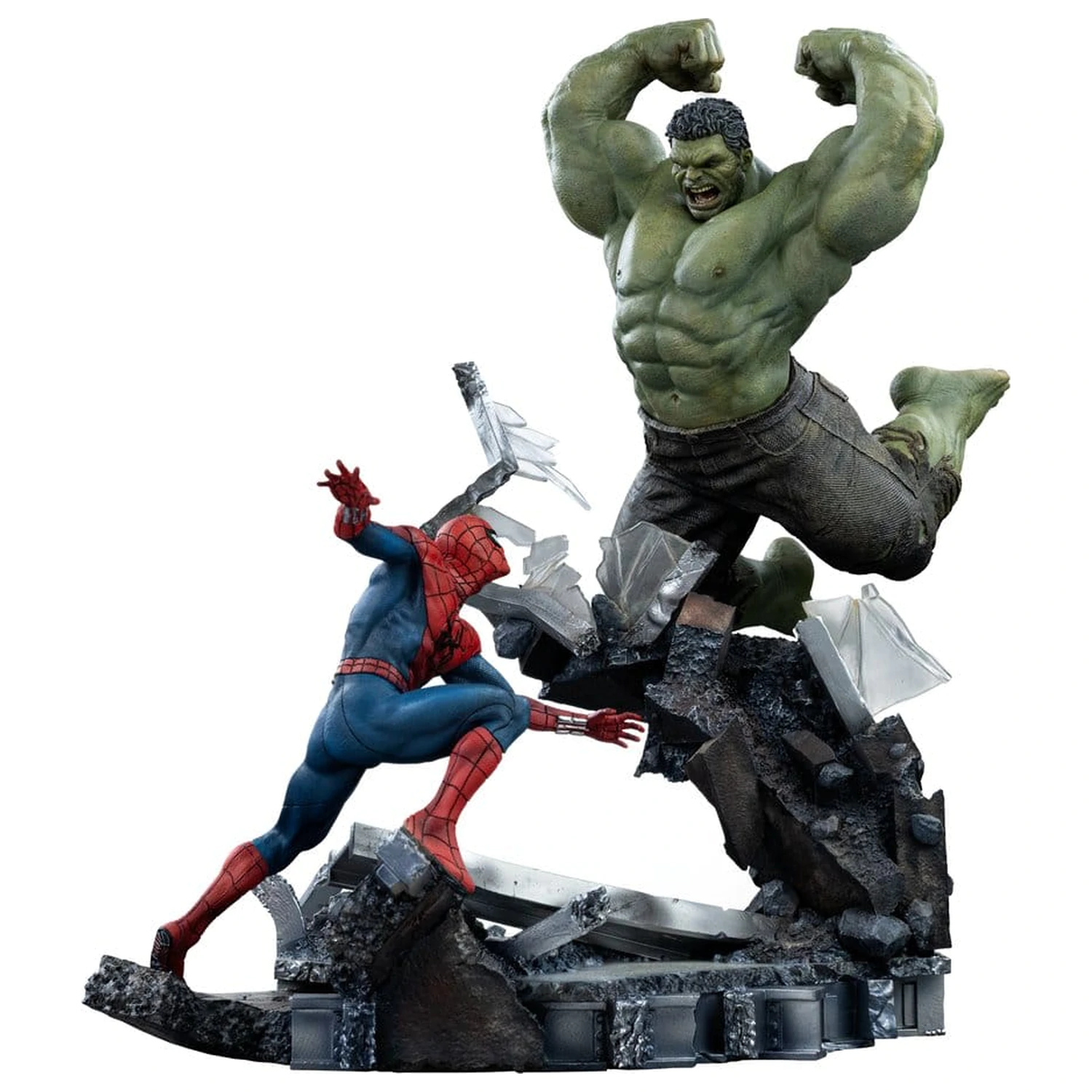 Marvel Comics Art Scale Statue 1/10 Spider-Man vs Hulk 38 cm Produktfoto