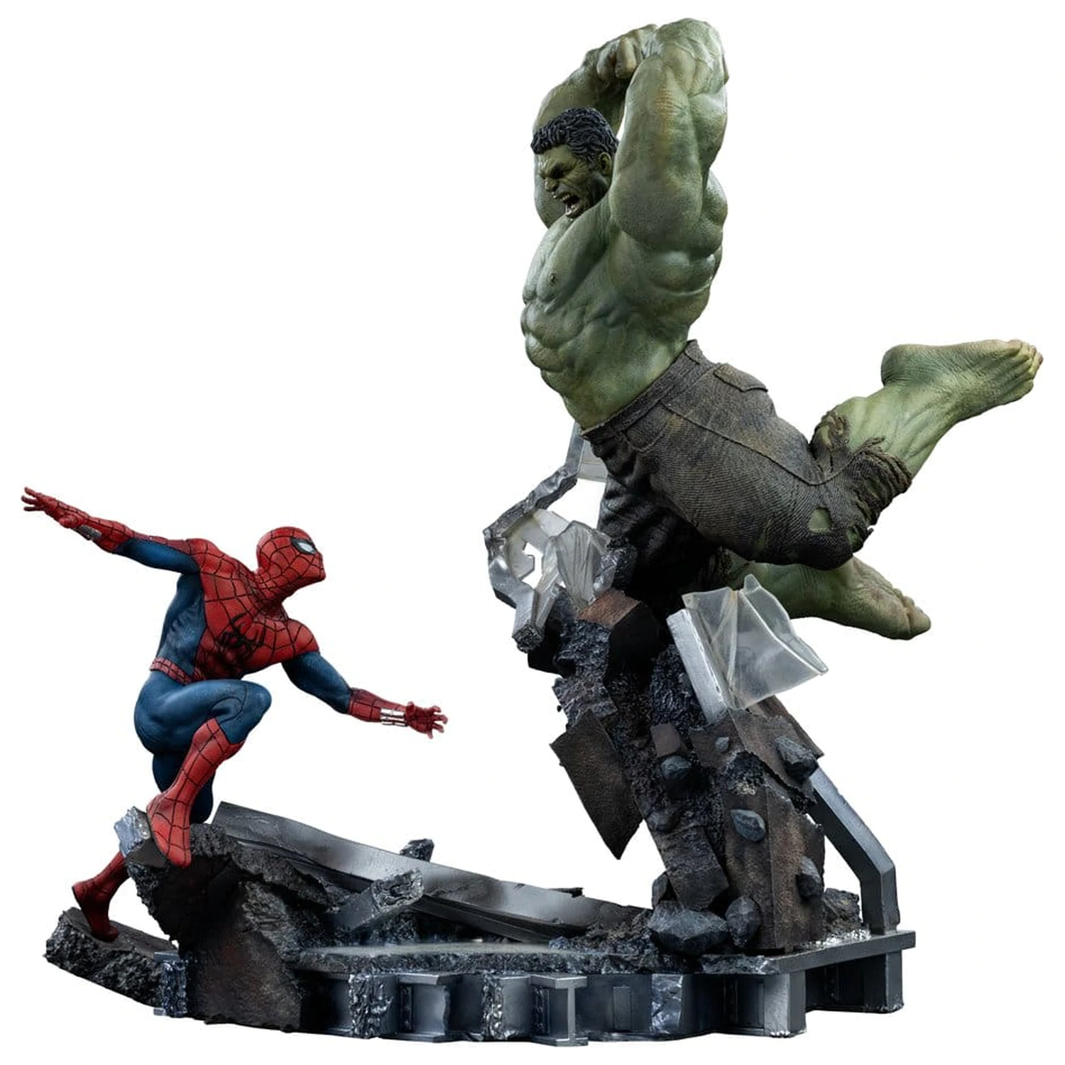 Marvel Comics Art Scale Statue 1/10 Spider-Man vs Hulk 38 cm Produktfoto