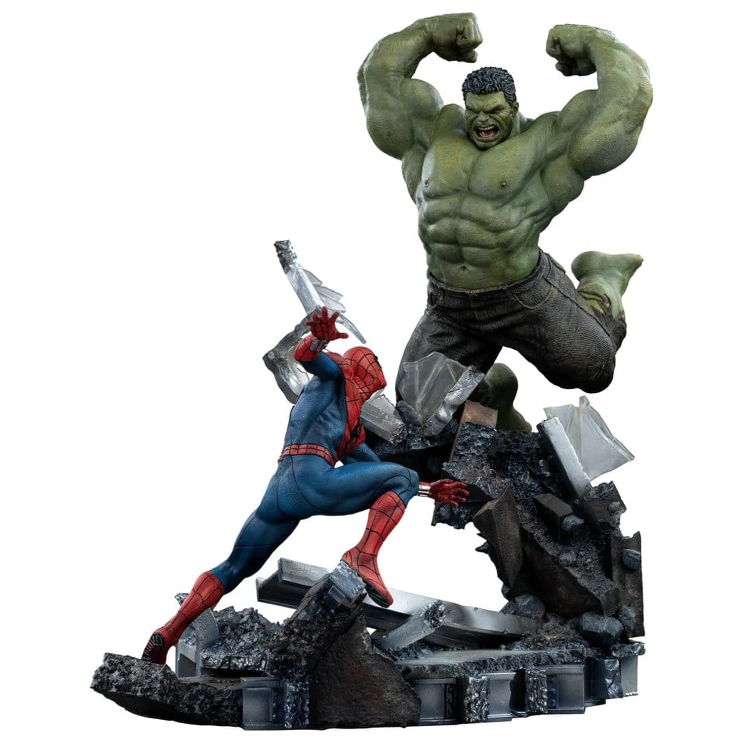 Marvel Comics Art Scale Statue 1/10 Spider-Man vs Hulk 38 cm Produktfoto