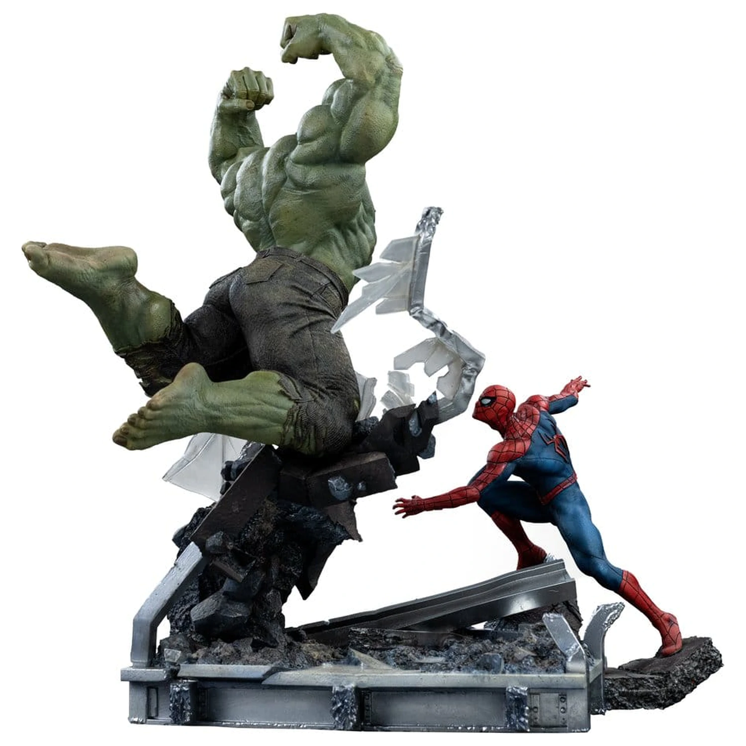 Marvel Comics Art Scale Statue 1/10 Spider-Man vs Hulk 38 cm Produktfoto