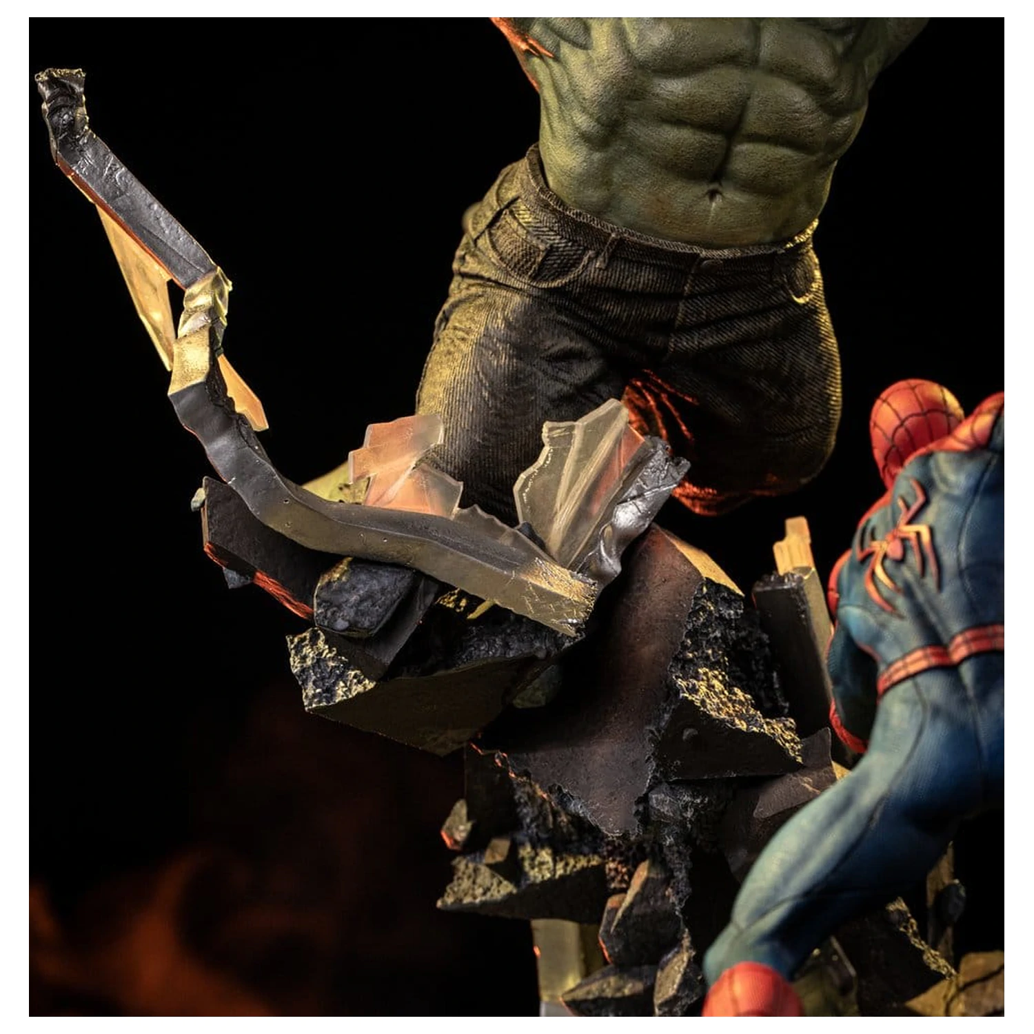 Marvel Comics Art Scale Statue 1/10 Spider-Man vs Hulk 38 cm Produktfoto