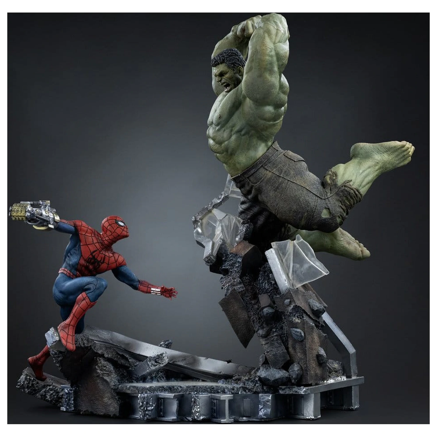 Marvel Comics Art Scale Statue 1/10 Spider-Man vs Hulk 38 cm Produktfoto