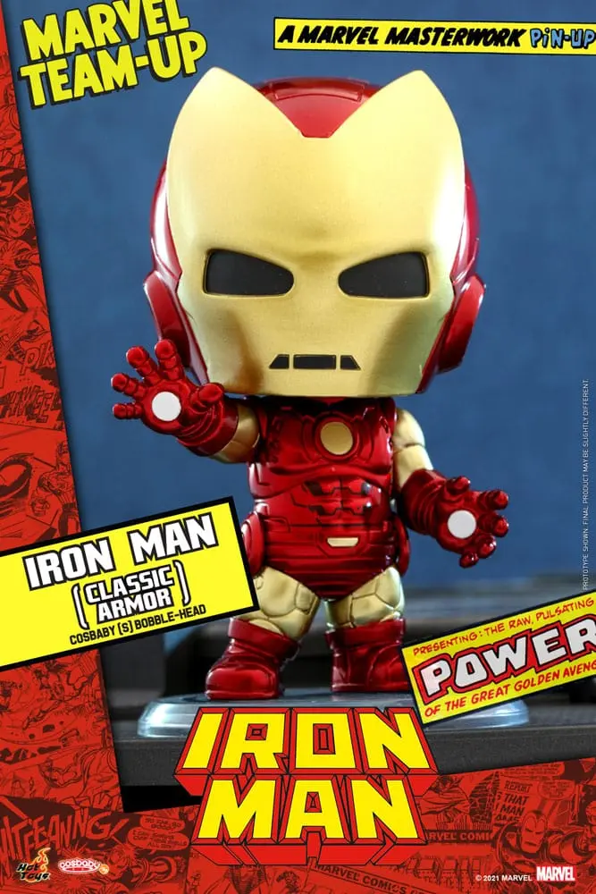 Marvel Comics Cosbaby (S) Minifigur Iron Man (Classic Armor) 10 cm termékfotó
