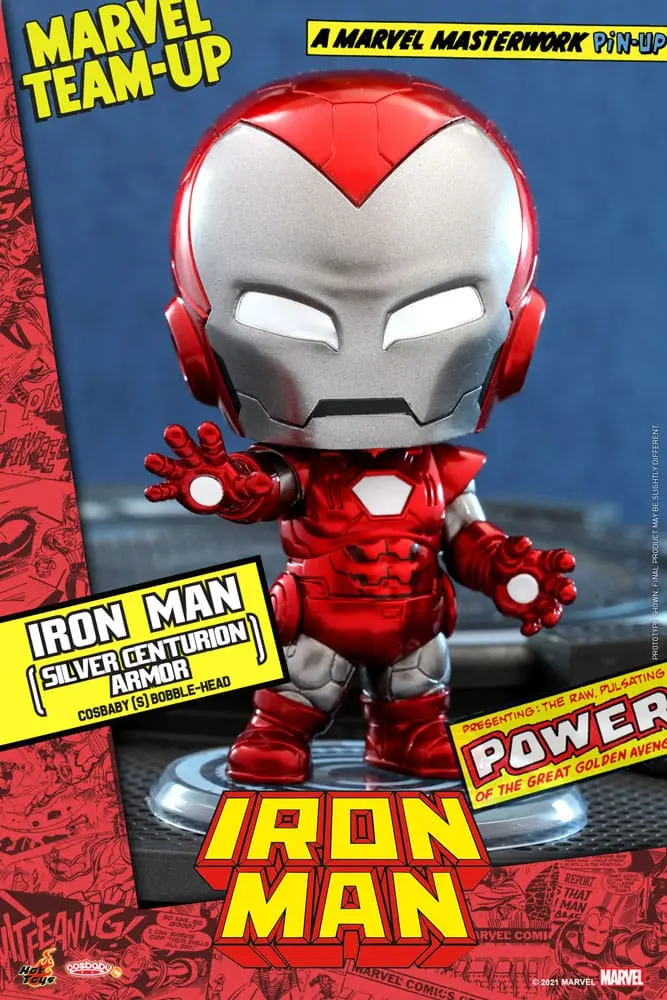 Marvel Comics Cosbaby (S) Minifigur Iron Man (Silver Centurion Armor) 10 cm termékfotó