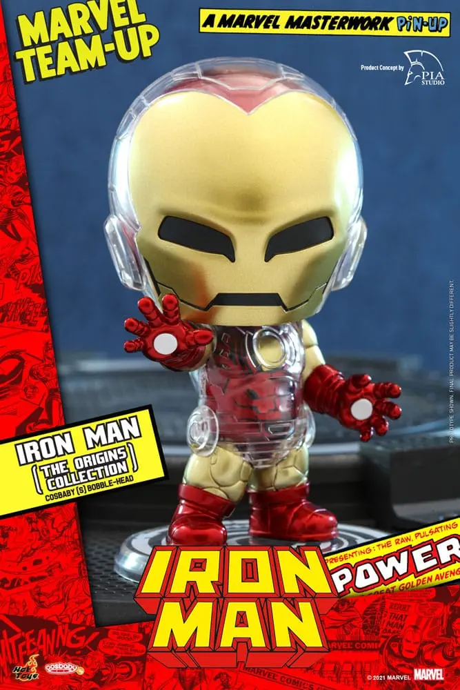 Marvel Comics Cosbaby (S) Minifigur Iron Man (The Origins Collection) 10 cm termékfotó