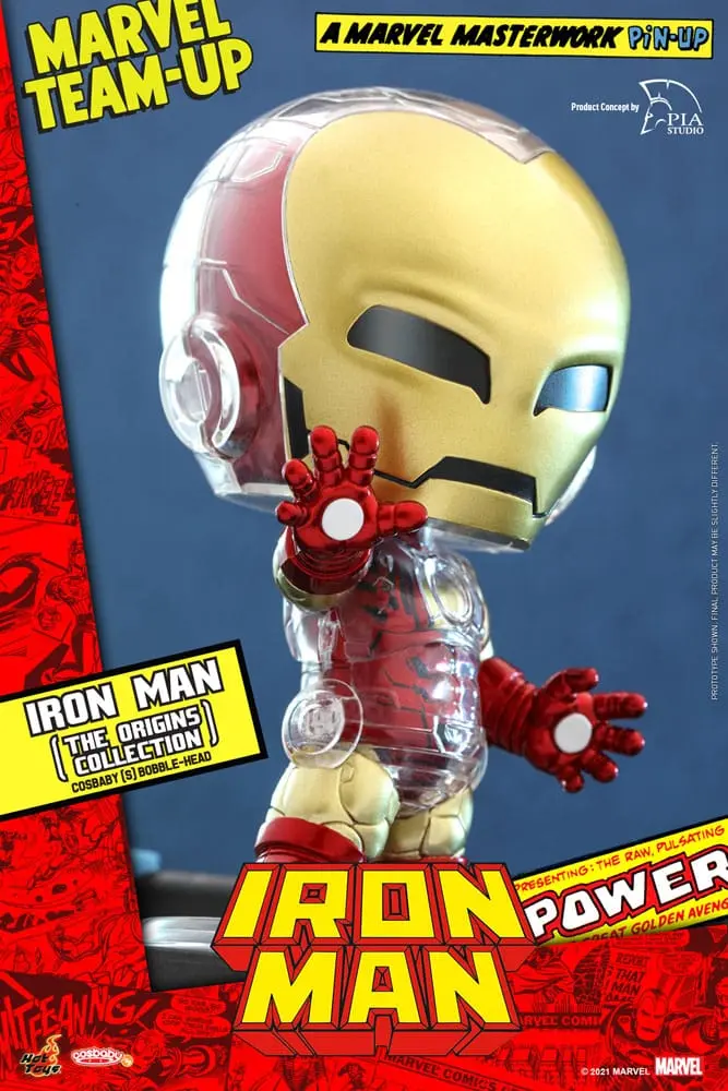 Marvel Comics Cosbaby (S) Minifigur Iron Man (The Origins Collection) 10 cm termékfotó