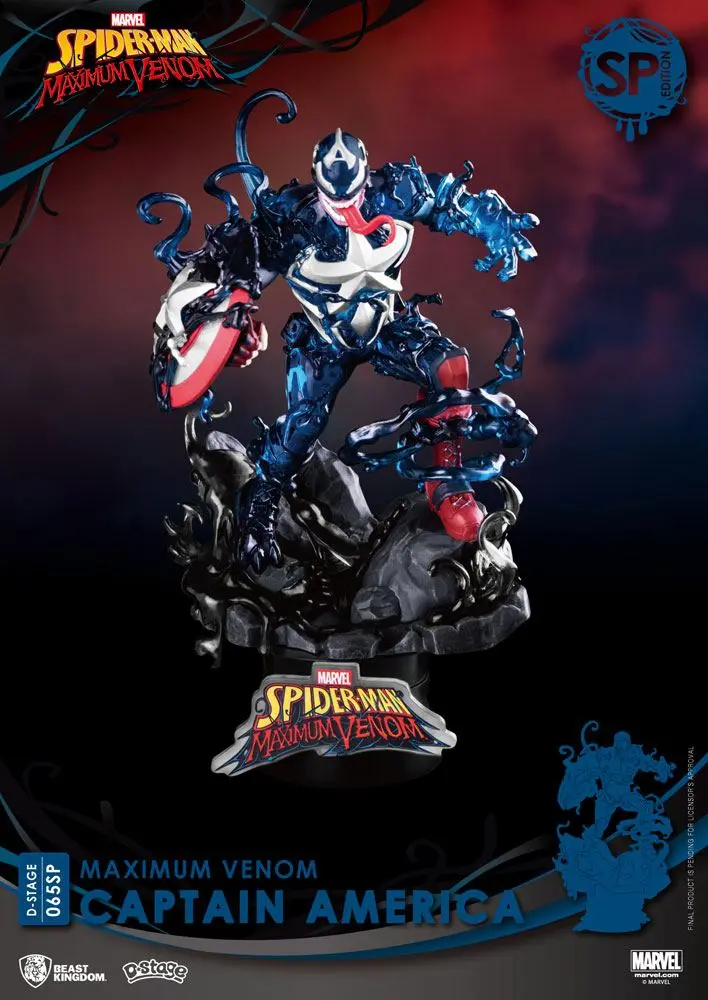 Marvel Comics D-Stage PVC Diorama Maximum Venom Captain America Special Edition 16 cm Produktfoto