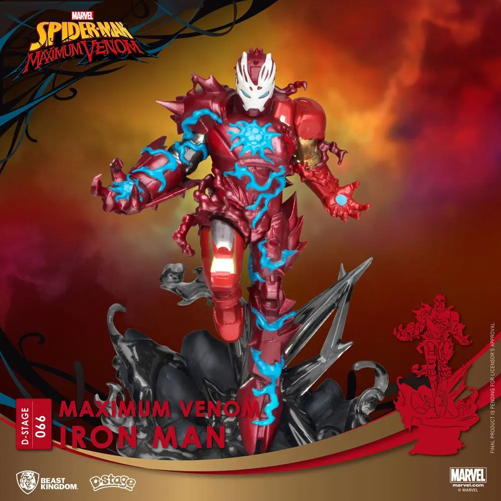 Marvel Comics D-Stage PVC Diorama Maximum Venom Iron Man 16 cm Produktfoto