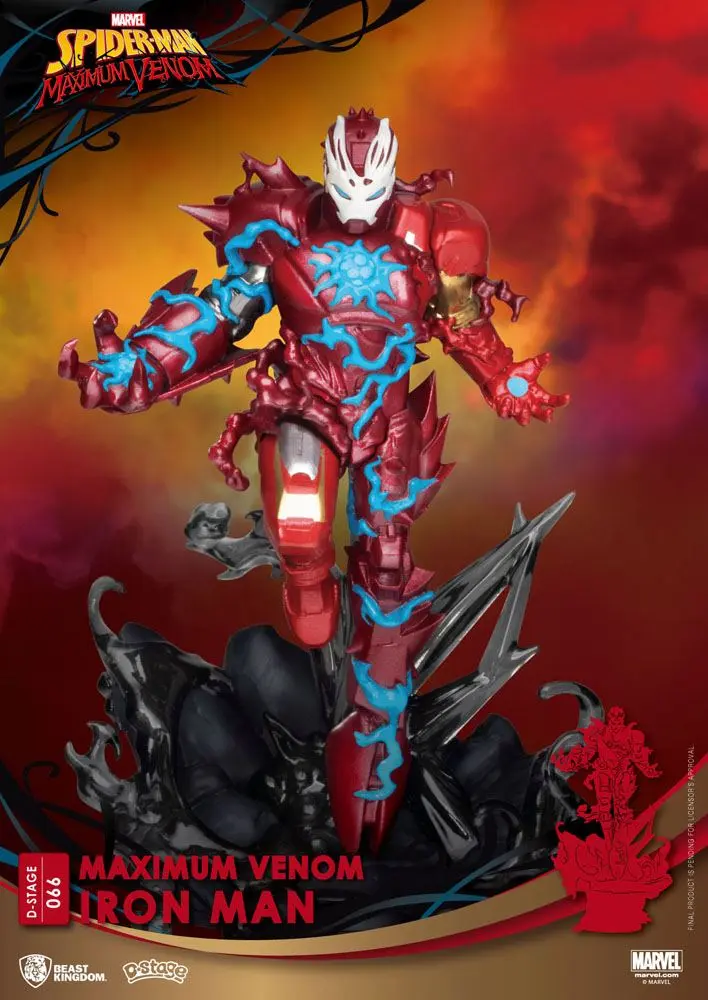 Marvel Comics D-Stage PVC Diorama Maximum Venom Iron Man 16 cm Produktfoto