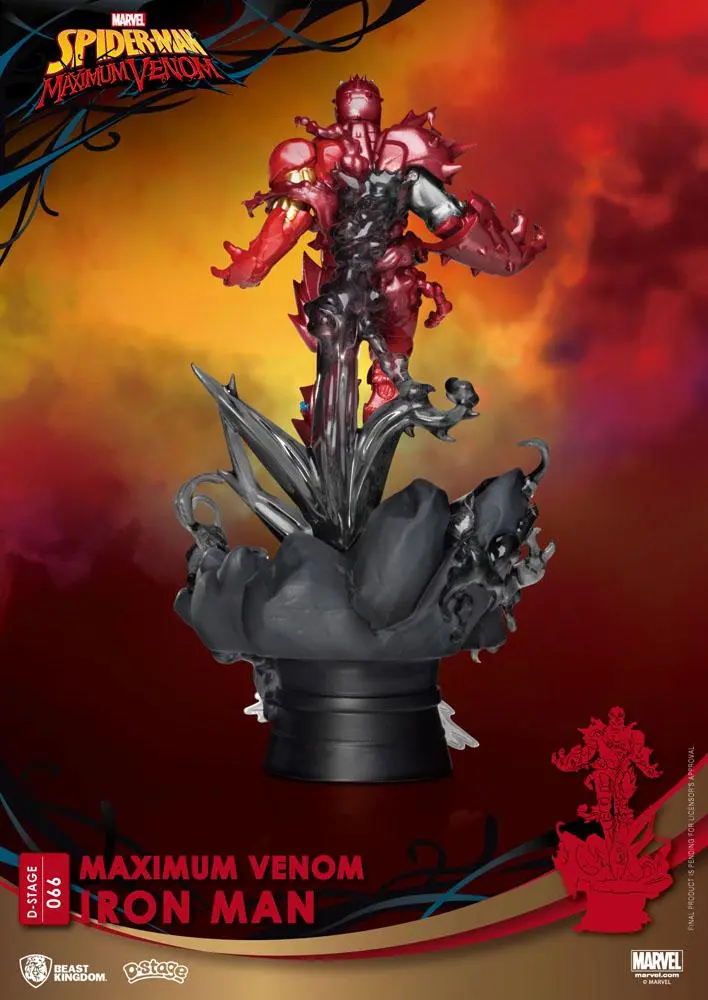 Marvel Comics D-Stage PVC Diorama Maximum Venom Iron Man 16 cm Produktfoto
