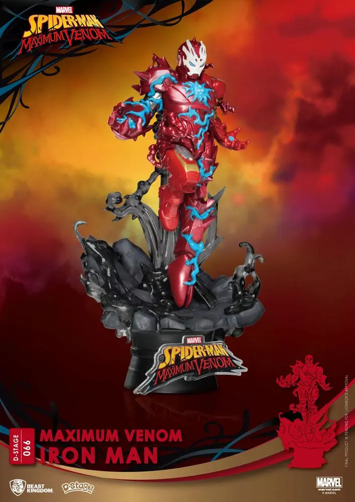 Marvel Comics D-Stage PVC Diorama Maximum Venom Iron Man 16 cm Produktfoto