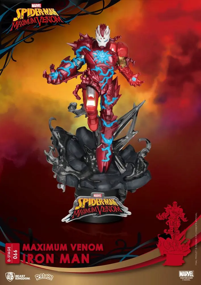 Marvel Comics D-Stage PVC Diorama Maximum Venom Iron Man 16 cm Produktfoto
