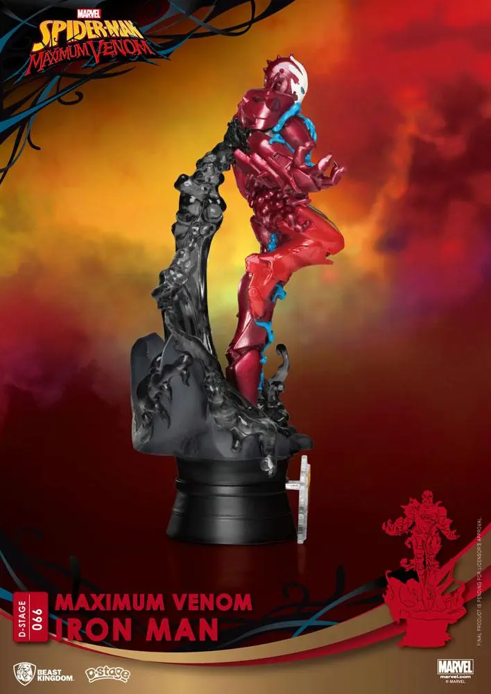 Marvel Comics D-Stage PVC Diorama Maximum Venom Iron Man 16 cm Produktfoto