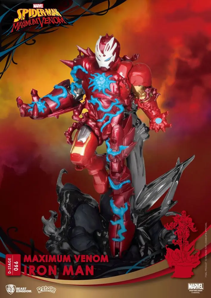 Marvel Comics D-Stage PVC Diorama Maximum Venom Iron Man 16 cm Produktfoto