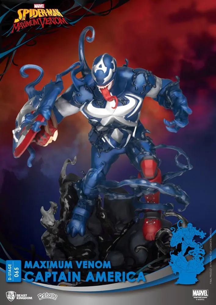 Marvel Comics D-Stage PVC Diorama Maximum Venom Captain America 16 cm Produktfoto