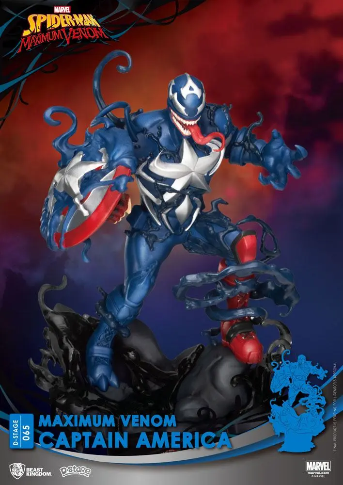 Marvel Comics D-Stage PVC Diorama Maximum Venom Captain America 16 cm Produktfoto