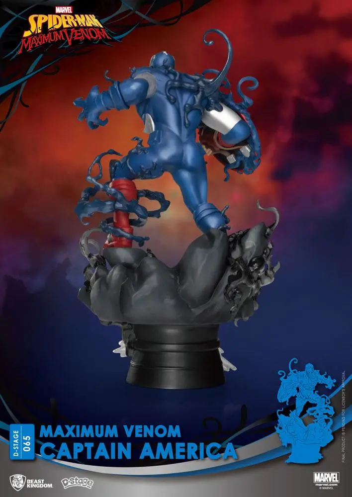 Marvel Comics D-Stage PVC Diorama Maximum Venom Captain America 16 cm Produktfoto