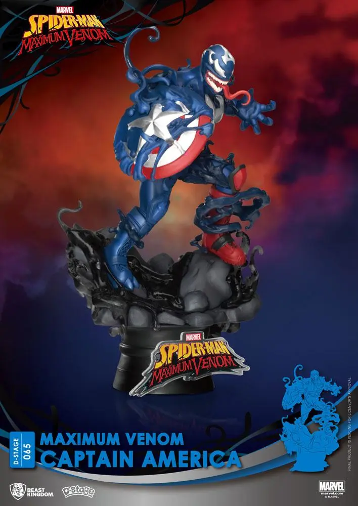 Marvel Comics D-Stage PVC Diorama Maximum Venom Captain America 16 cm Produktfoto