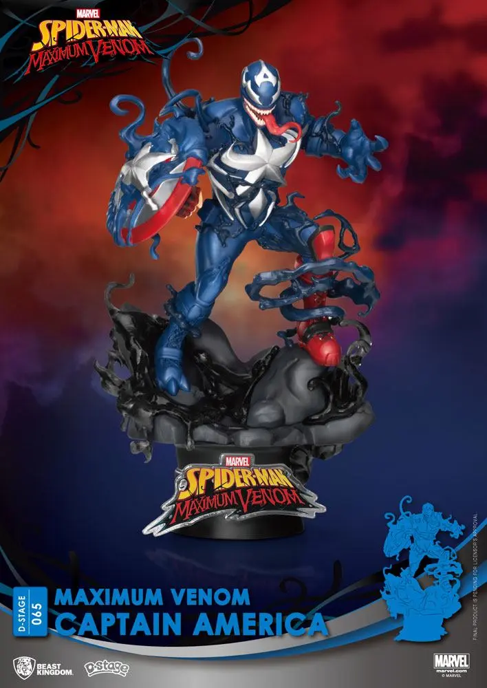 Marvel Comics D-Stage PVC Diorama Maximum Venom Captain America 16 cm Produktfoto
