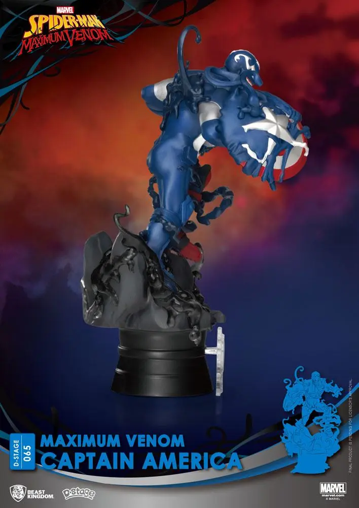 Marvel Comics D-Stage PVC Diorama Maximum Venom Captain America 16 cm Produktfoto